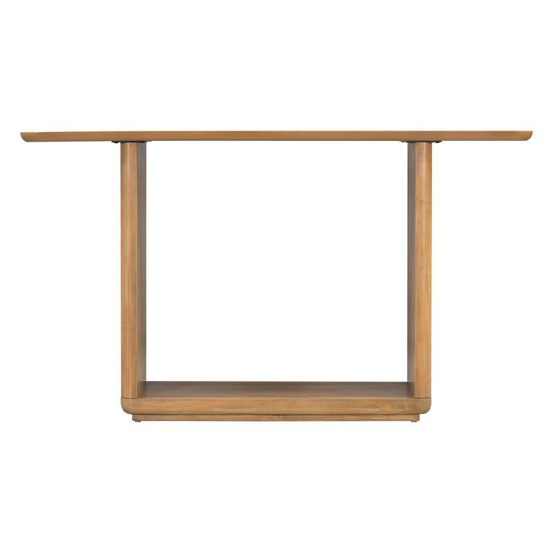 Christopher Knight Home - Mirod Elegant Minimalist Console Table with Curved Corners and U-Base Design