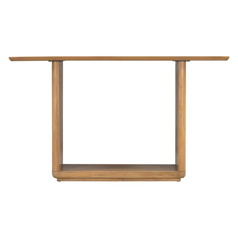 Minimalist Console Table with Curved Corners