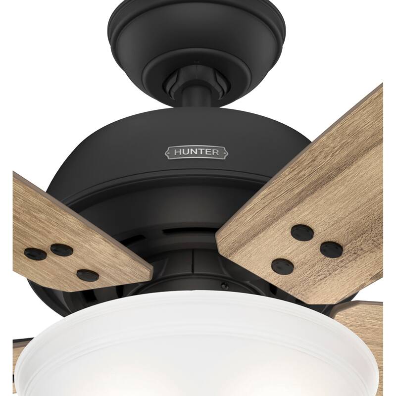 Hunter 60" Reveille Ceiling Fan with LED Light Kit and Pull Chain, Rustic, Transitional