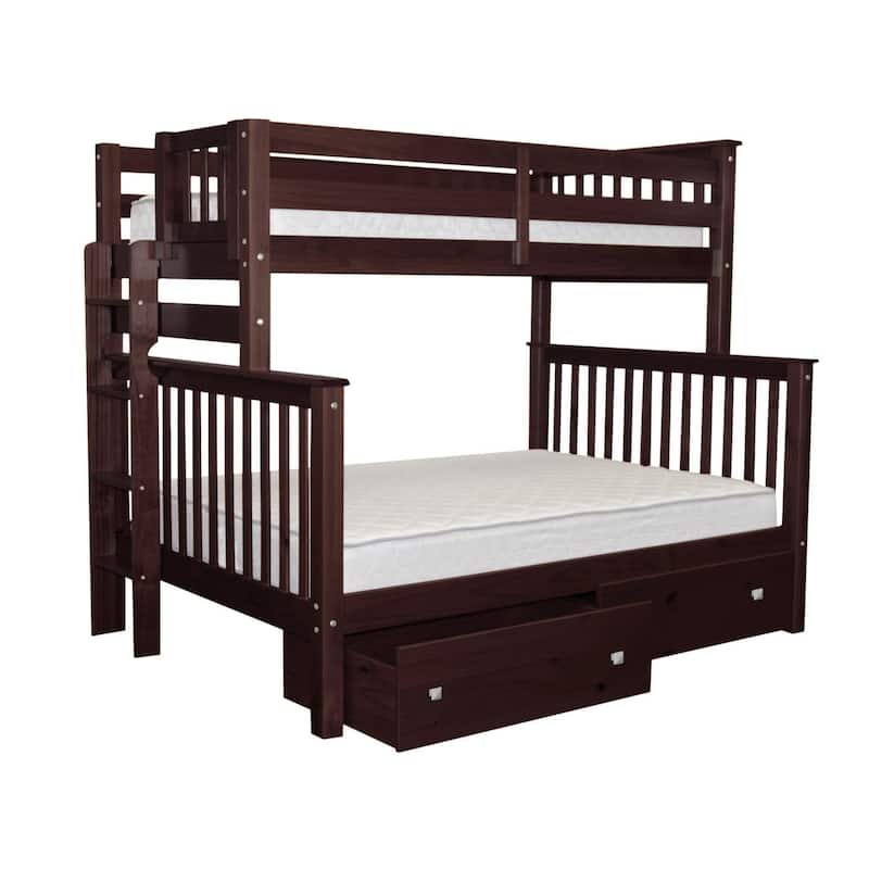 Taylor & Olive Trillium Twin over Full Bunk Bed, 2 Drawers
