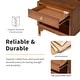 preview thumbnail 6 of 12, Furniture of America Forma Mid-Century Modern Walnut Solid Wood Nightstand With LED Light and USB Ports (Set of 2)