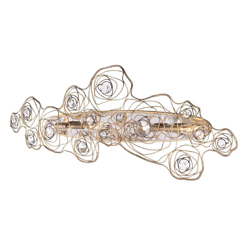 Varaluz Ethereal Rose Wall Sconce - Havana Gold Ombre/Polished Stainless Accents