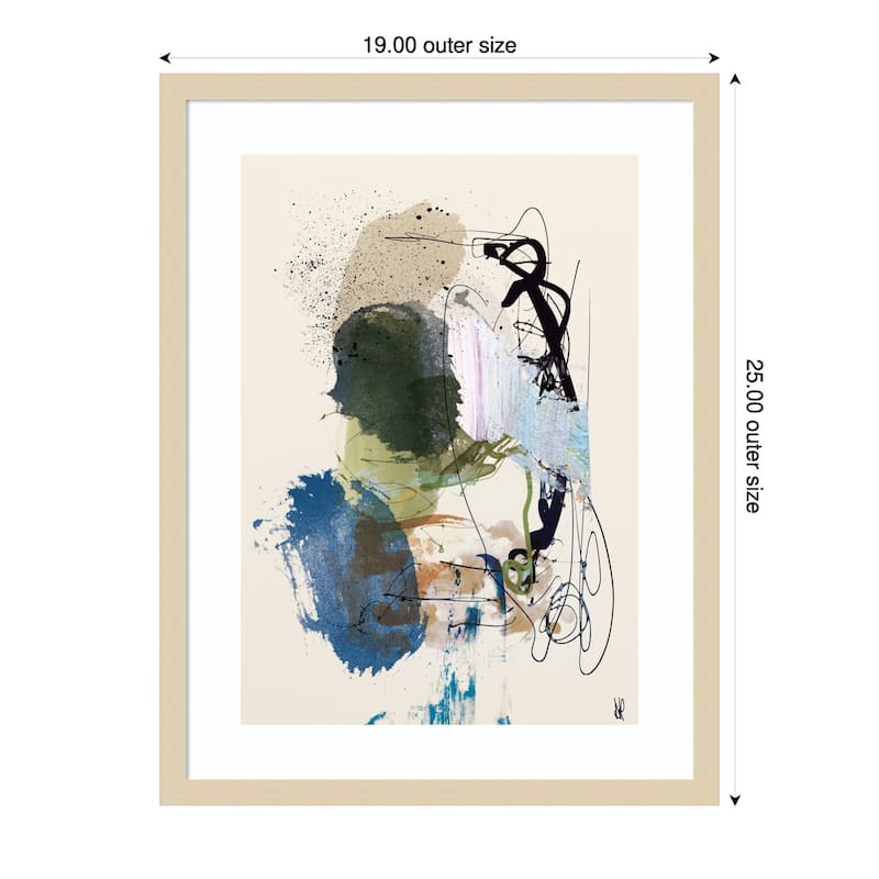 Twin Abstract by Dan Hobday Wood Framed Wall Art Print