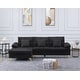 L Shaped Sectional Sofa Couch with Chaise Lounge, Button Tufted Left ...