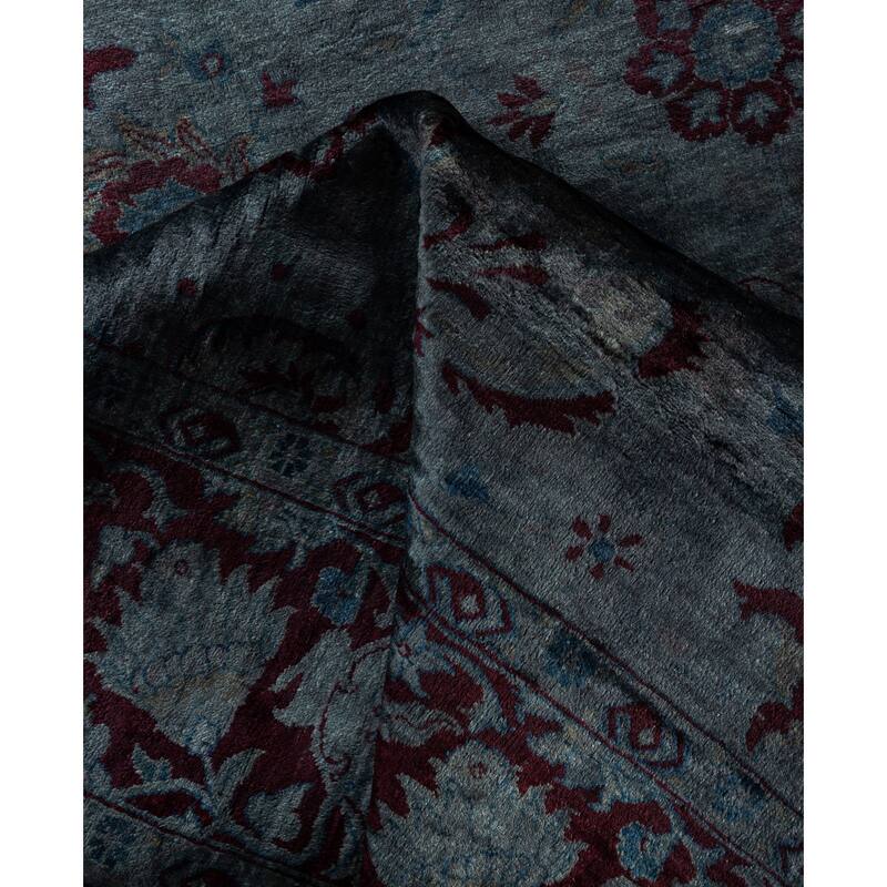 Overdyed One-of-a-Kind Hand-Knotted Area Rug - Gray - 6' 2" x 8' 10"