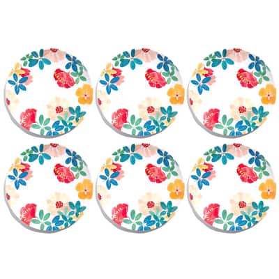 Abode Homewares by TarHong Audrey Floral Dinner Plate, 10.5", Set of 6
