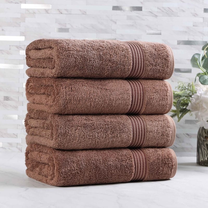 Superior Heritage Egyptian Cotton Absorbent Bath Towel Set of 4