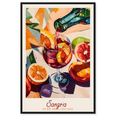 Sangria Recipe Poster Canvas by Art Remedy