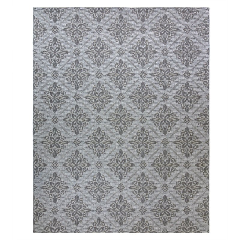 Gertmenian Grace Premium Multi-Size Multi-Colored Flatweave Indoor/ Outdoor Area Rug Collection - 8'9"x13'1" - ANTON SILVER