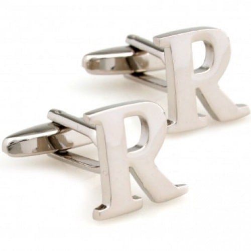 Letter R Alphabet Initial Cufflinks