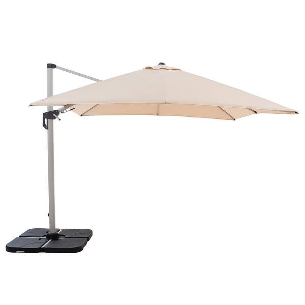Shop Black Friday Deals On Camden 10 Square Heavy Duty Cantilever Patio Umbrella Overstock 31687402 Beige