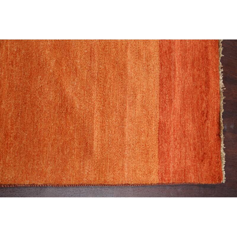 Modern Oriental Gabbeh Kashkoli Runner Rug Hand-knotted Wool Carpet - 2'6" x 20'8"