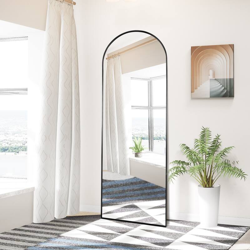 Aluminum Metal Frame Full-Length Floor Mirror
