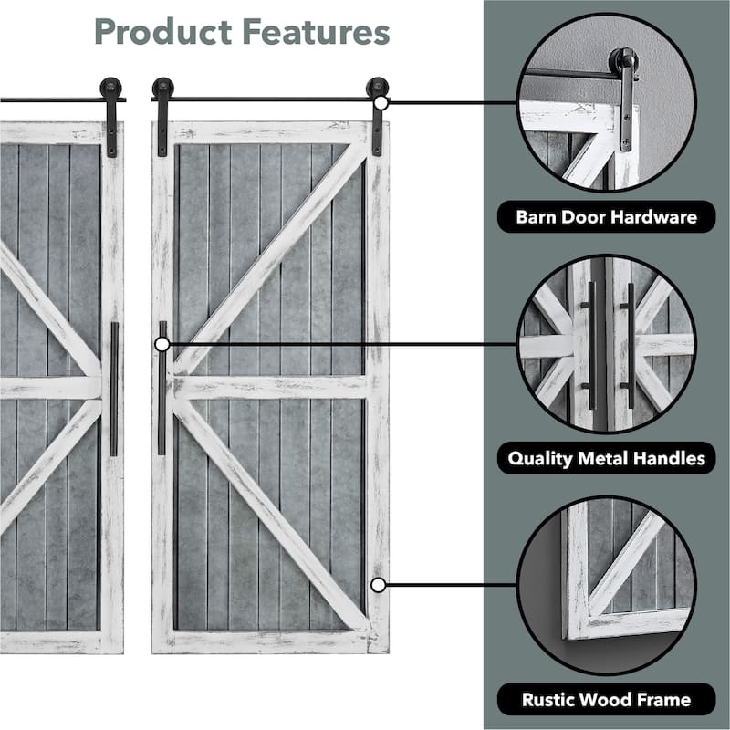 FirsTime & Co. 2-pc. Wooden Barn Door Wall Plaque Set