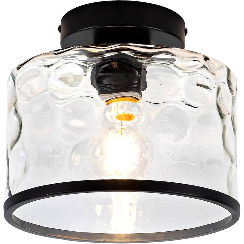 Industrial ceiling light black porch light glass, metal kitchen light