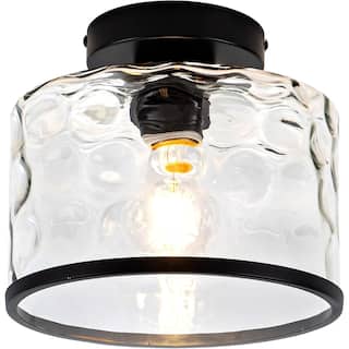 Industrial ceiling light black porch light glass, metal kitchen light