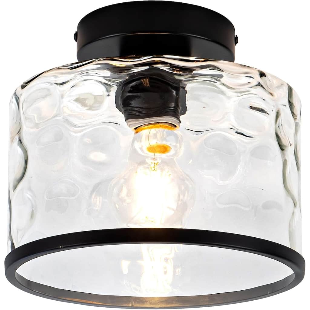 Industrial ceiling light black porch light glass, metal kitchen light