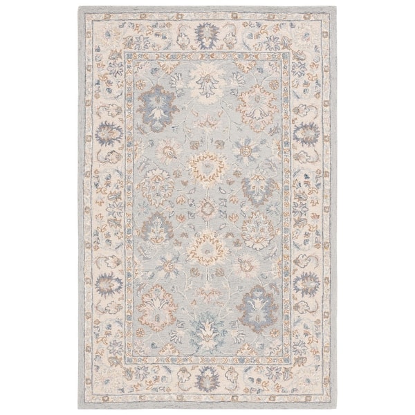 slide 2 of 6, Martha Stewart Handmade Narcisse Contemporary Wool Rug 3' x 5' - Grey/Ivory - Rectangle