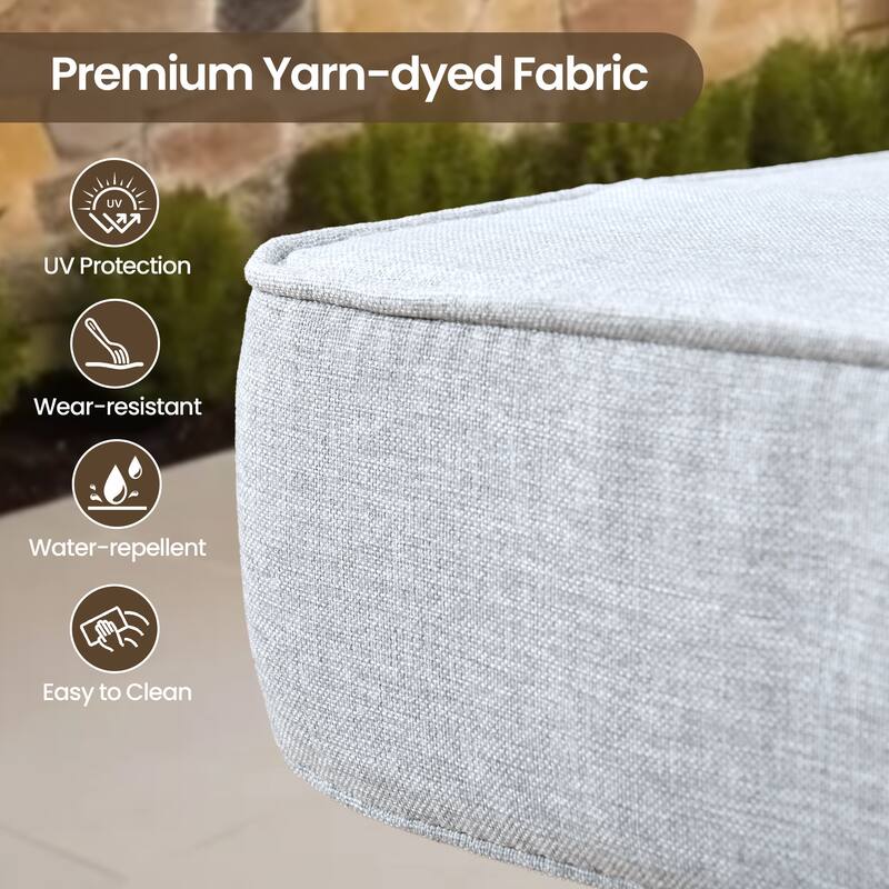 XIZZI 8-Piece Outdoor Wicker Furniture Sectional Swivel Chairs Set