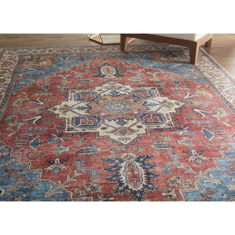 Grand Bazaar Prescott Machine Made Medallion Transitional Area Rug