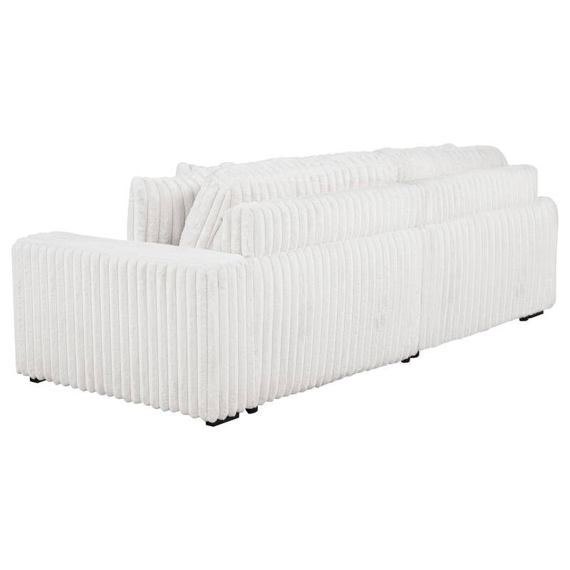 Jacana Corduroy Upholstered Dual Power Chaise Sofa