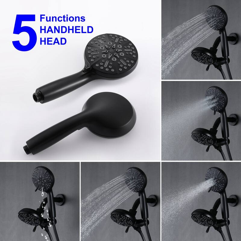 Wall Mounted Shower System with 7 Spray Patterns