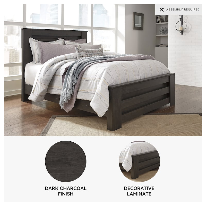 Brinxton Black Panel Bed