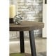 preview thumbnail 3 of 2, Signature Design by Ashley Chanzen Brown Solid Pine and Black End Table - 22"W x 22"D x 24"H