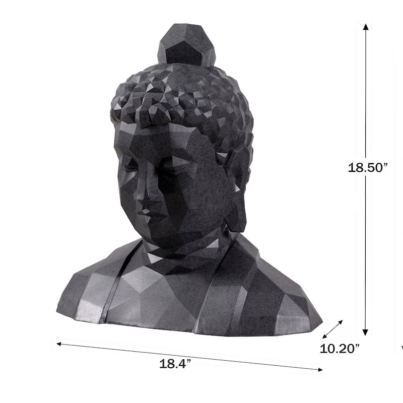 Buddha's head Outdoor Garden Statue - 18.5"