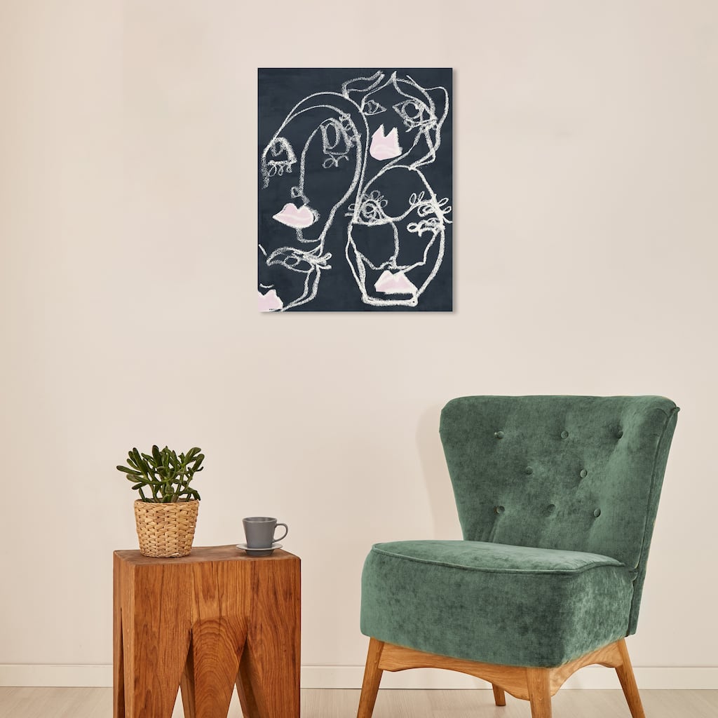 Wynwood Studio People and Portraits Girls Black and Modern & Contemporary Wall Art Canvas Print