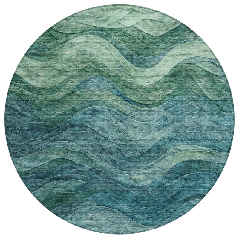 HomeRoots Abstract Transitional Rectangle Outdoor Rug