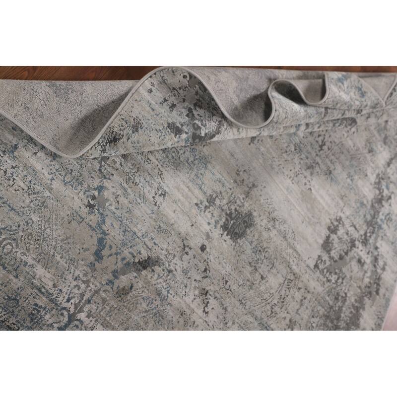 Multi-Color Abstract Turkish Area Rug Machine Made Carpet - 5'3" x 7'8"