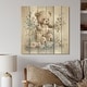 preview thumbnail 1 of 6, Designart 'Teddy Bear In Crib With Flowers II' Animals Bear Wood Wall Art - Natural Pine Wood