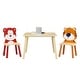 preview thumbnail 8 of 7, Kids Table and 2 Chairs Set, 3 Pieces Toddler Table and Chair Set, Wooden Activity Play Table Set