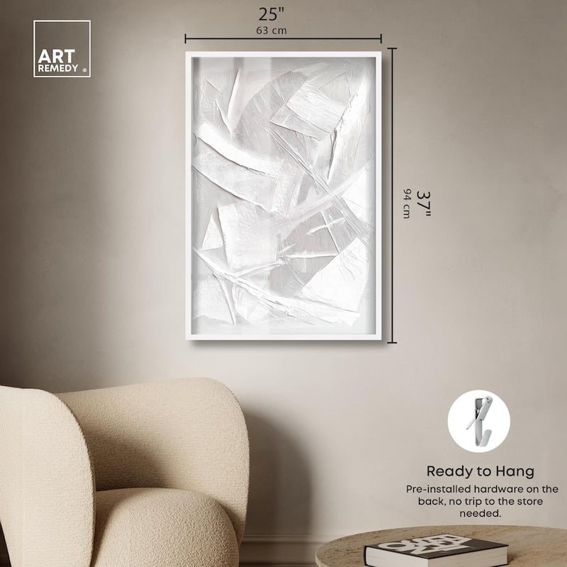 Thick White Texture II Shadowbox by Art Remedy