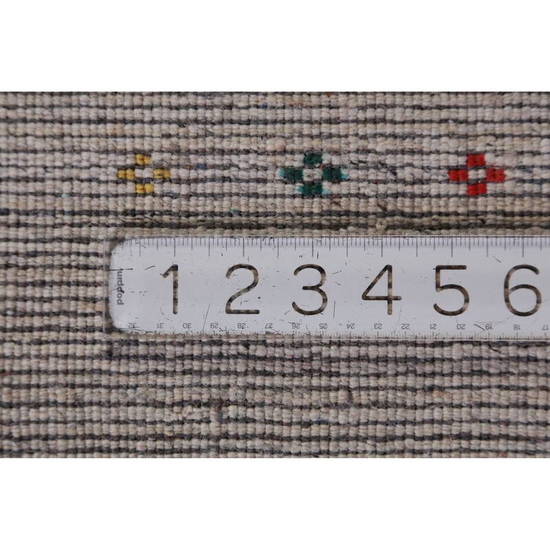 Hand Knotted Oriental 100% Wool Carpet Tribal Animal Pictorial Greys & Charcoal Gabbeh Area Rug - 10' 1'' X 8' 1''