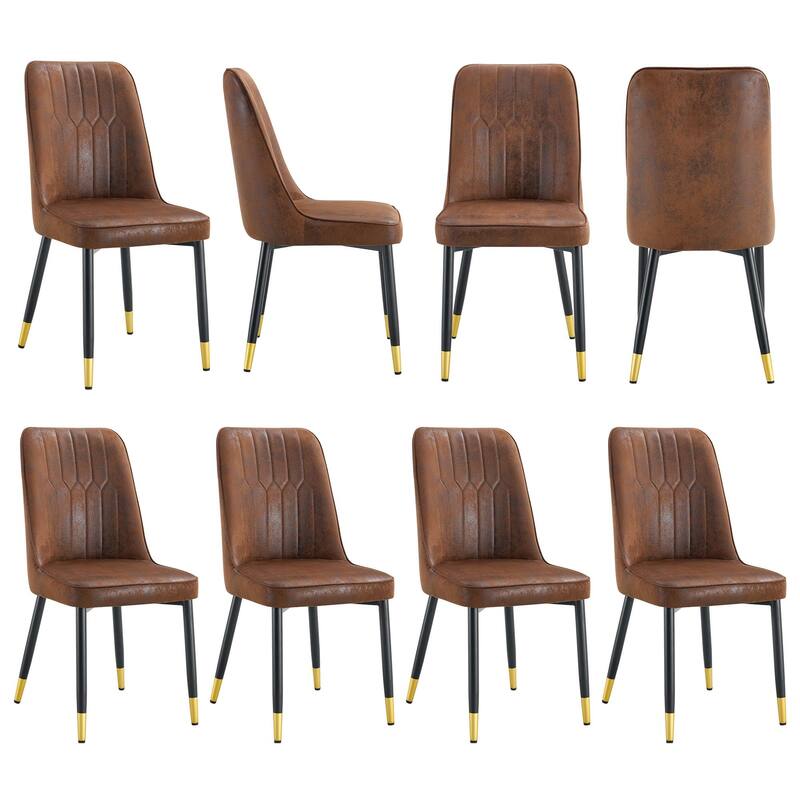 Suede-like Velvet Dining Chair Set - Set of 8