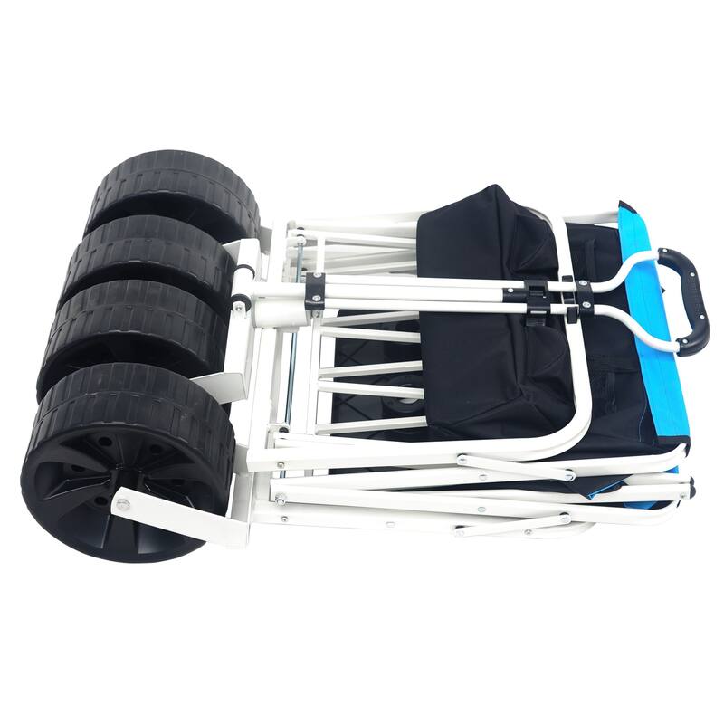 Foldable Garden Utility Cart with 360° Rotating Wheels, Supports 150 lbs
