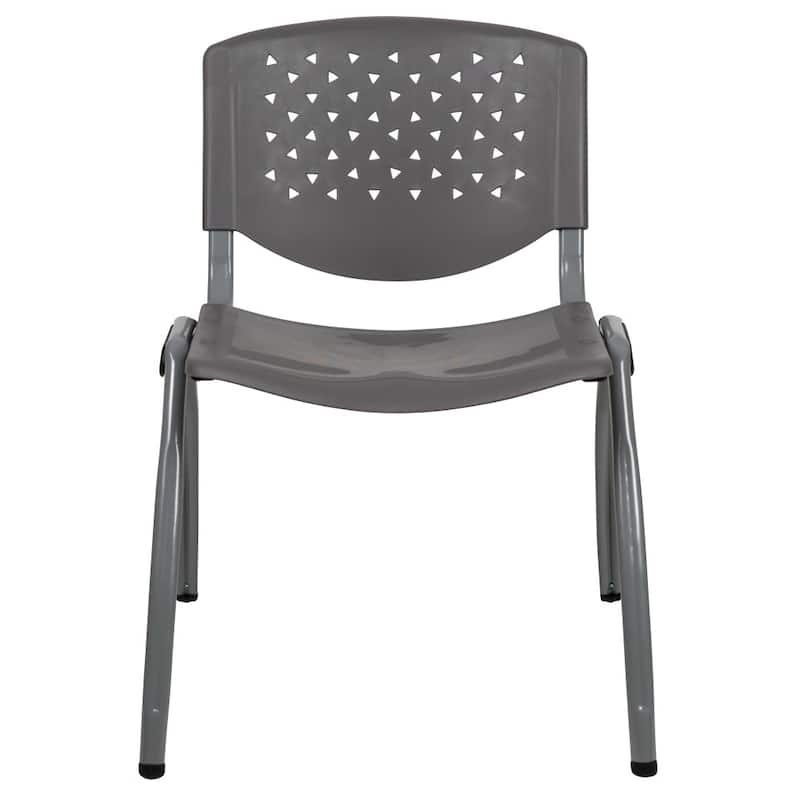 880 lb. Capacity Plastic Stack Chair with Powder Coated Frame