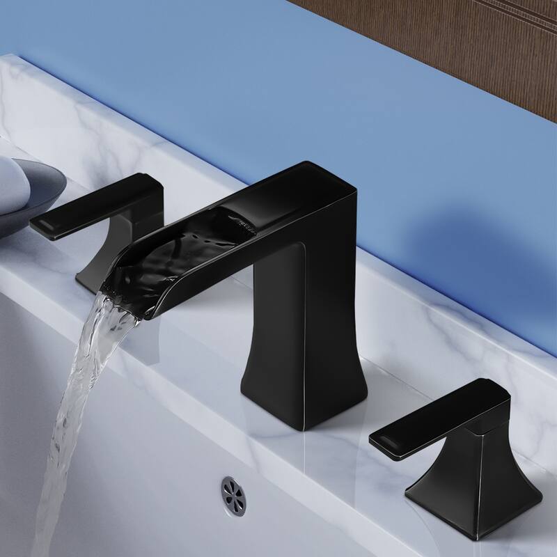 Topcraft Two Handle Waterfall Bathroom Faucet with Pop-Up Drainer