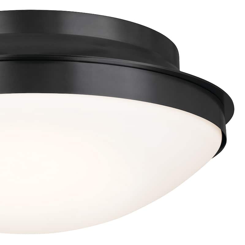 Kichler Lighting Bretta 17.75 in. 3-Light Black Flush Mount Light