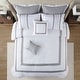 preview thumbnail 27 of 40, 510 Design Powell Navy/ White 8 Piece Embroidered Comforter Set