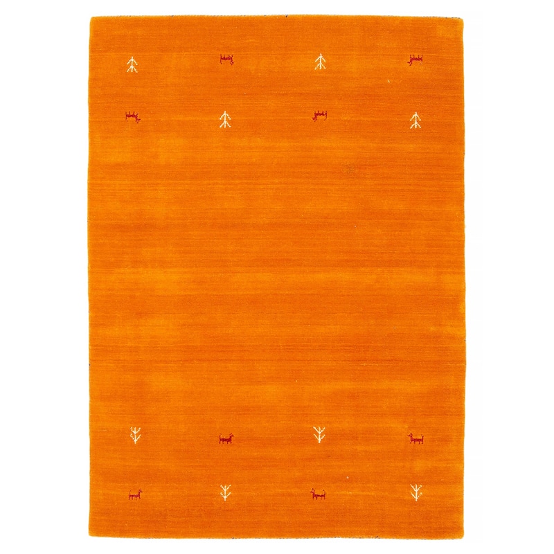Kashkuli Gabbeh Burnt Orange Rug 4'0" x 5'8" - 4'0 x 5'8 - Burnt Orange - 4'0 x 5'8