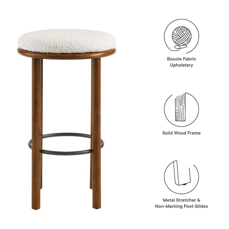 Fable Boucle Fabric Bar Stools - Set of 2