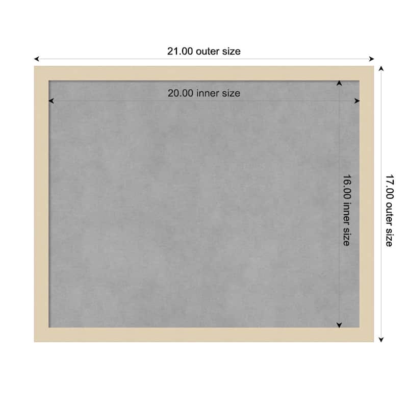 Amanti Art Svelte Natural Framed Magnetic Board - Board Size 20x16