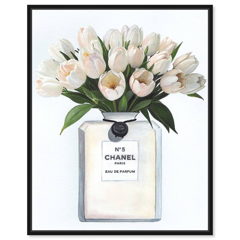 Doll Memories - Floral Happiness Canvas by Art Remedy - Black - 30" x 36"