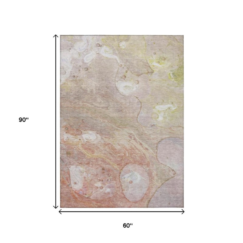 HomeRoots Abstract Transitional Rectangle Outdoor Rug