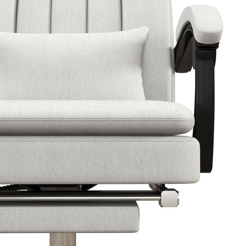 Vinsetto Microfibre Vibration Massage Office Chair, Heated Reclining Computer Chair with Footrest