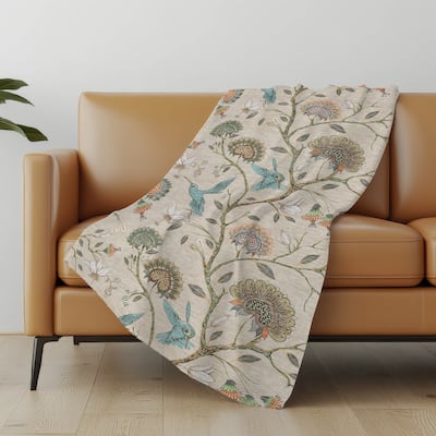 Premium Machine Washable ASB174 Hummingbird Sherpa Throw Blanket
