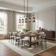 preview thumbnail 3 of 18, Tifany Modern 5-Light Black Chandelier Oversized Linear Colored Glass Kitchen Island Light - L 45.3" x W 4.3" x H 17.3"